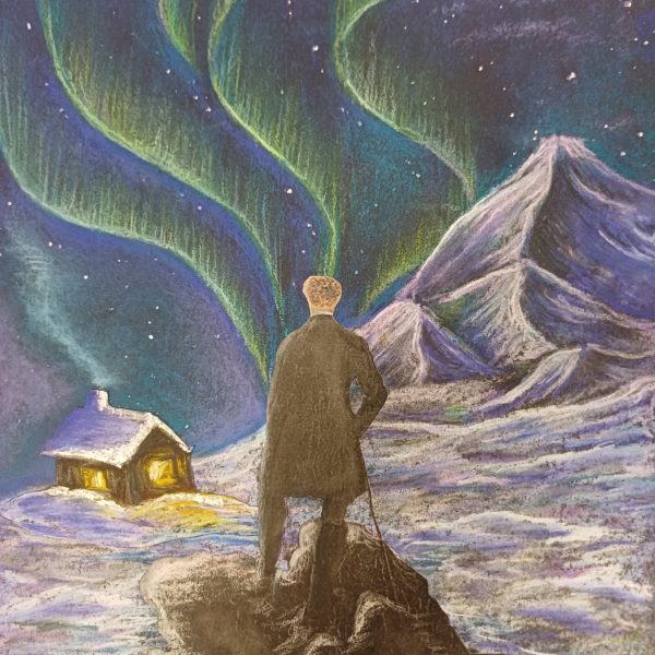 Montage „Wanderer über dem Nebelmeer"